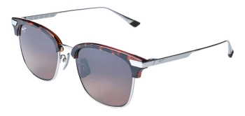 Maui Jim KALAUNU ASIAN FIT style-color HS629-10 Shiny Red Havana With Silver / HCL Bronze Lens