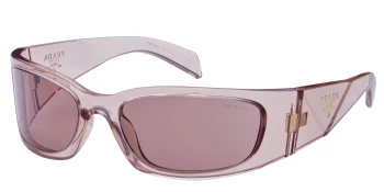Prada PR A14S style-color 19Q10D Transparent Peach / Light Brown Lens
