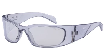 Prada PR A19S style-color 12R2B0 Transparent Grey / Light Grey Mirror Silver Lens