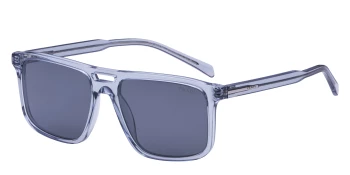 Prada PR A22S style-color 19T175 Transparent Azure / Dark Grey Flash Silver Lens
