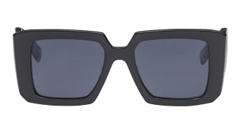 Prada PR 23YSF Asian Fit style-color 1AB5S0 Black / Dark Grey Lens