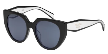 Prada PR 14WSF Asian Fit style-color 09Q5S0 Black / Talc / Dark Grey Lens