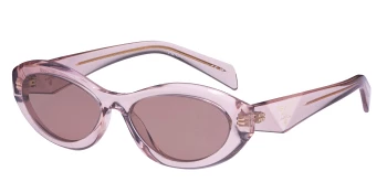 Prada PR 26ZS style-color 19Q10D Transparent Peach / Light Brown Lens
