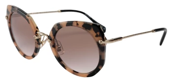 Miu Miu MU 02XS CORE COLLECTION style-color 07D0A6 Havana / Top Pink Transparent / Brown Gradient Lens