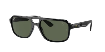 Ray-Ban RB4414M style-color F68371 Black / Dark Green Lens