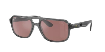Ray-Ban RB4414M style-color F691H2 Transparent Grey / Purple/Silver Chromance Lens