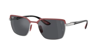 Ray-Ban RB3743M style-color F10087 Red On Gunmetal / Dark Grey Lens