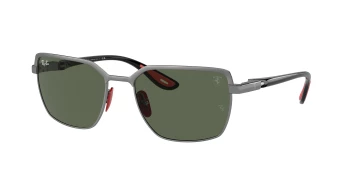 Ray-Ban RB3743M style-color F09971 Gunmetal On Gunmetal / Dark Green Lens