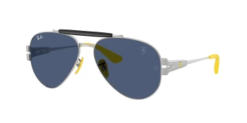 Ray-Ban RB3762M style-color F06480 Silver / Dark Blue Lens