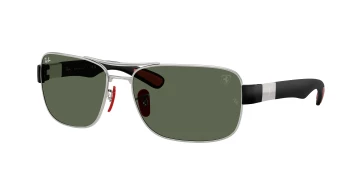 Ray-Ban RB3763M style-color F03171 Silver / Dark Green Lens