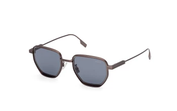 Ermenegildo Zegna EZ0256 style-color 37V Matte Dark Bronze / Matte Dark Bronze / blue blue Lens