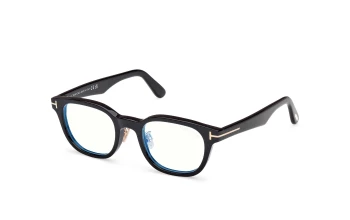 Tom Ford FT6020-D-B Asian Fit style-color 001 Shiny Black / Shiny Black
