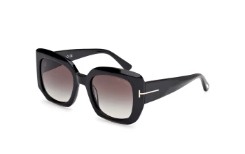 Tom Ford FT1220 CARLA-02 style-color 01B Shiny Black / Shiny Black / gradient smoke gradient smoke Lens