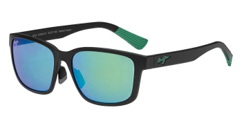 Maui Jim LEHIWA ASIAN FIT style-color GM648-02 Matte Black / MAUIGreen Lens