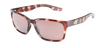 Costa Del Mar 6S9081 PALMAS 06S9081 style-color 908105 Coral Tortoise / Copper Silver Mirror Polycarbonate Lens