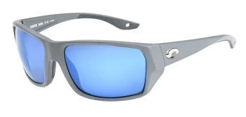 Costa Del Mar 6S9113 TAILFIN 06S9113 style-color 911309 Matte Gray / Blue Mirror 580p Polycarbonate Lens