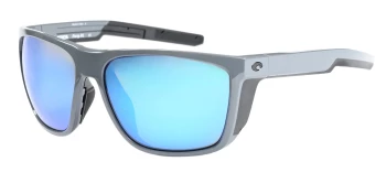Costa Del Mar 6S9012 FERG XL 06S9012 style-color 901208 Shiny Gray / Blue Mirror Lightwave Glass Lens