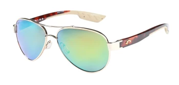 Costa Del Mar 6S4006 LORETO 06S4006 style-color 400611 Rose Gold / Green Mirror Polycarbonate Lens