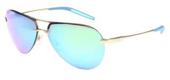 Costa Del Mar 6S6006 HELO 6S6006_P style-color 600609 Matte Champagne / Green Mirror Polycarbonate Lens