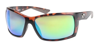 Costa Del Mar 6S9007 REEFTON 06S9007 style-color 900711 Retro Tortoise / Green Mirror Polycarbonate Lens