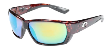 Costa Del Mar 6S9009 TUNA ALLEY 06S9009 style-color 900908 Tortoise / Green Mirror Polycarbonate Lens