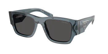 Prada PR 10ZS style-color 17T08Z Transparent Ocean / Dark Grey Lens