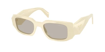 Prada PR 17WS style-color 21D5J2 White Milk / Light Brown Lens
