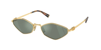 Miu Miu MU 56ZS style-color 5AK04M Gold / Green Mirror Internal Silver Lens