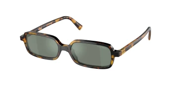 Miu Miu MU 11ZSF style-color VAU04M Honey Havana / Green Mirror Internal Silver Lens