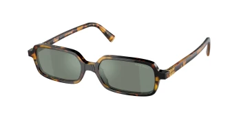 Miu Miu MU 11ZS style-color VAU04M Honey Havana / Green Mirror Internal Silver Lens