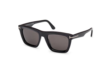 Tom Ford FT1207 Lelio style-color 01A Shiny Black / Shiny Black / smoke smoke Lens