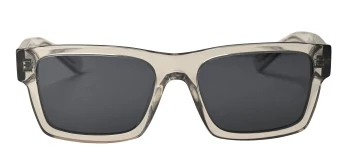 Prada PR 25ZS style-color U430A9 Crystal Grey / Blue Lens