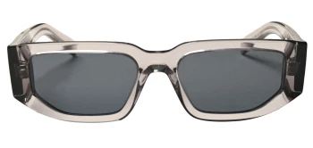 Prada PR 09ZS style-color 18S09T Transparent Asphalt / Dark Grey Lens