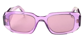 Prada PR 17WS style-color 13R07Q Transparent Amethyst / Dark Violet Mirror Silver Int Lens