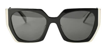 Prada PR 15WSF Asian Fit style-color 09Q5S0 Black / Talc / Dark Grey Lens