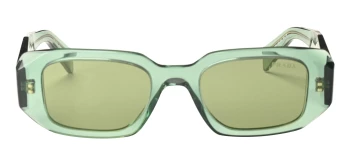 Prada PR 17WS style-color 11R10E Transparent Sage / Green Mirror Internal Silver Lens
