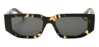 Prada PR 09ZS style-color 16R5S0 Tortoise Black Malt / Dark Grey Lens