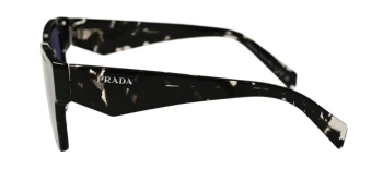 Prada PR A06SF style-color 15O50B Tortoise Black Crystal / Violet Mirror Internal Silver Lens
