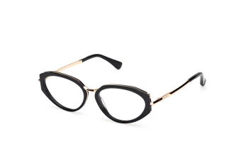 Max Mara MM5185 style-color 001 Shiny Black / Shiny Deep Gold