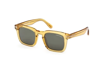 Tom Ford FT0751 Dax style-color 39N Shiny Light Yellow / Shiny Light Yellow / green green Lens