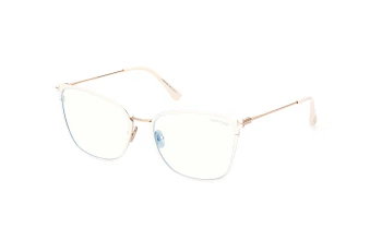 Tom Ford FT5839-B style-color 025 Shiny Ivory / Shiny Rose Gold