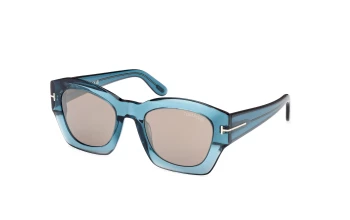Tom Ford FT1083 style-color 90L Shiny Blue / Shiny Blue / roviex mirror roviex mirror Lens