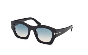 Tom Ford FT1083 style-color 01P Shiny Black / Shiny Black / gradient green gradient green Lens