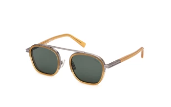 Ermenegildo Zegna EZ0231 style-color 45N Shiny Light Brown / Shiny Light Brown / green green Lens