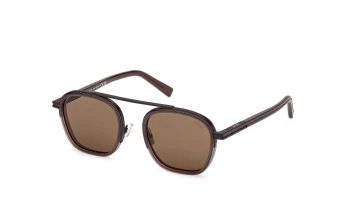 Ermenegildo Zegna EZ0231 style-color 48E Shiny Dark Brown / Shiny Dark Brown / brown brown Lens