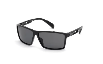 Adidas Sport SP0010 42599 style-color 01D Shiny Black / Smoke Polarized Lenses