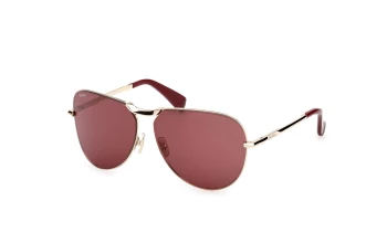 Max Mara MM0134 MILLER-2 style-color 32S Shiny Pale Gold / Shiny Pale Gold / bordeaux bordeaux Lens