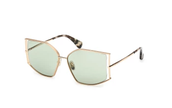 Max Mara MM0142 MENTON-4 style-color 32N Shiny Pale Gold / Shiny Pale Gold / green green Lens