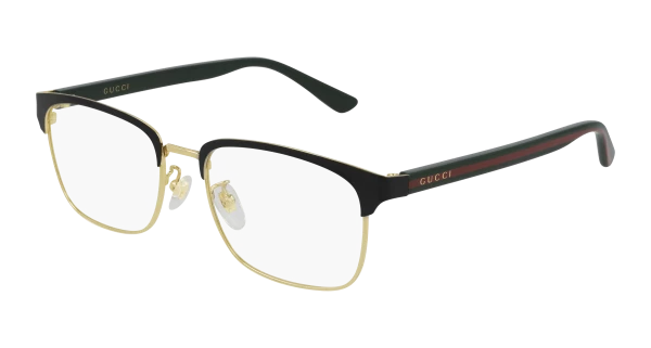 メガネ Gucci Blue Triple Stripe Asian Fit Glasses GG0934OA 002 Gucci® GG0934OA Rectangle Eyeglasses - EuroOptica