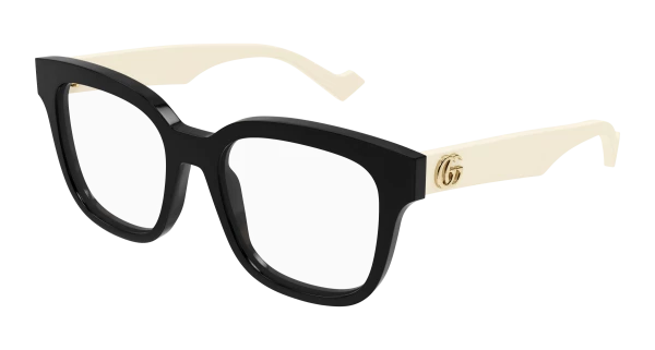 メガネ GUCCI Gucci - GG0958O-002 - black-white-transparent Gucci Eyeglasses Frame Women's GG0958O 002 Black/White 49-18